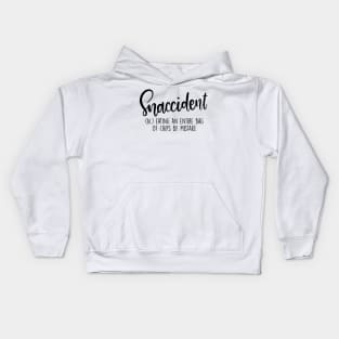 Snaccident Funny Aesthetic Word Definition Kids Hoodie